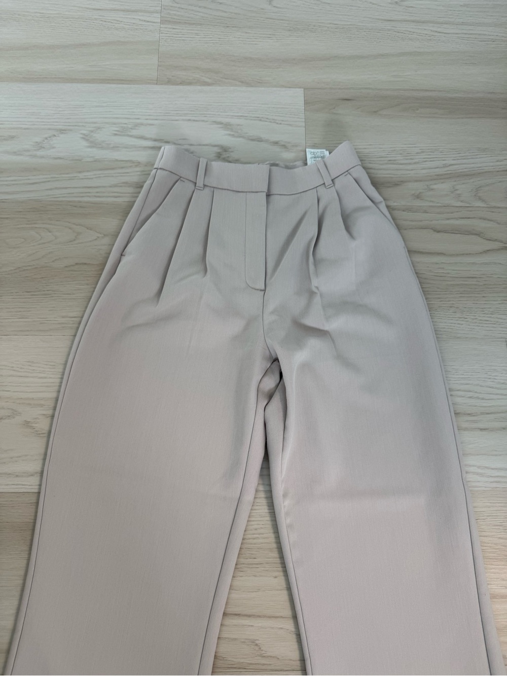 Abercrombie & Fitch Light Beige Wide-Leg High-Rise Pants - Picture 3 of 5